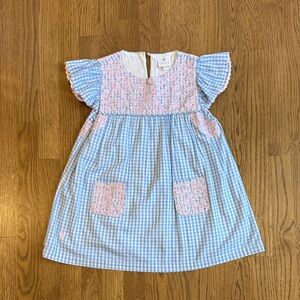 Charming Blue and Pink Gingham Dress